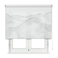 VIEWTEX Tenda a rullo Traslucida Waves Bianco 135 X 250cm - Made in Europe - 5 anni di garanzia
