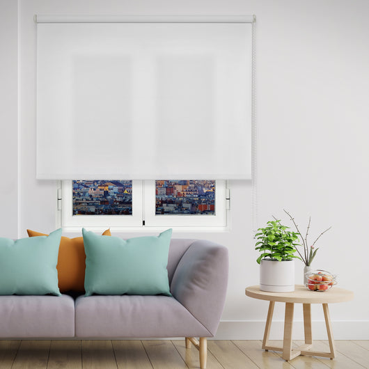 VIEWTEX Tenda a rullo Traslucida Basic Bianco 120 X 250cm - Made in Europe - 5 anni di Garanzia