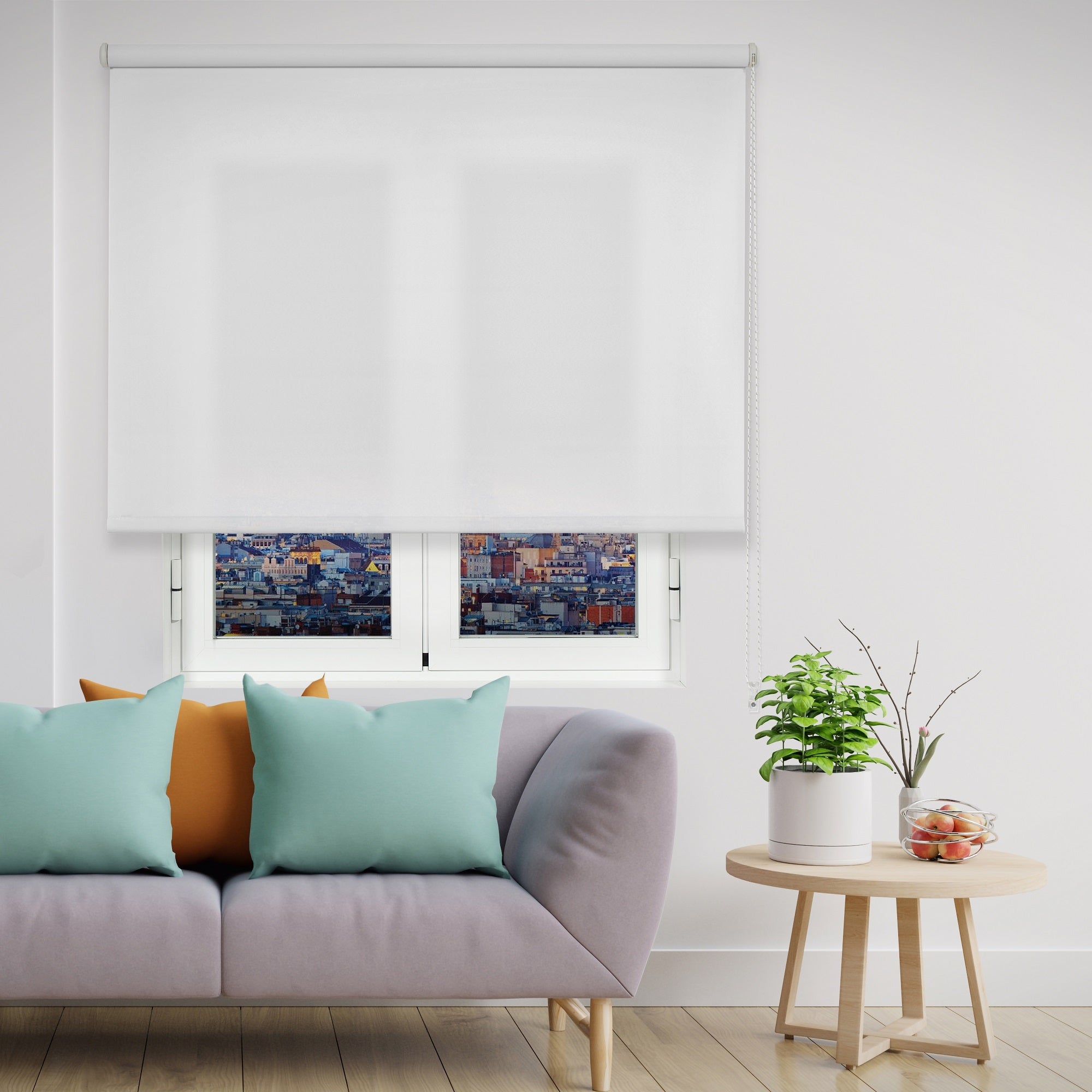 VIEWTEX Tenda a rullo Traslucida Basic Bianco 135 X 250cm - Made in Europe - 5 anni di Garanzia