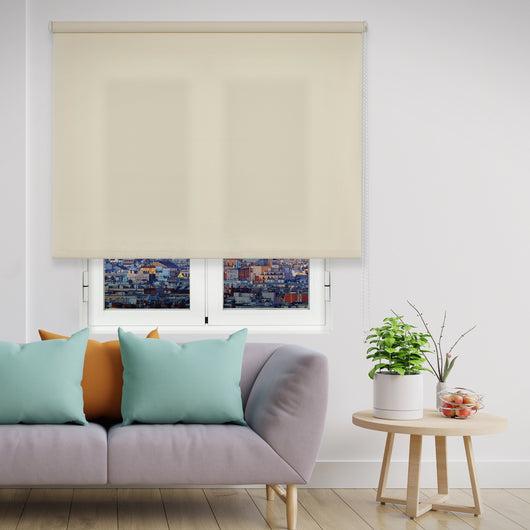 VIEWTEX Tenda a rullo Traslucida Basic Ivory 120 X 250cm - Made in Europe - 5 anni di Garanzia