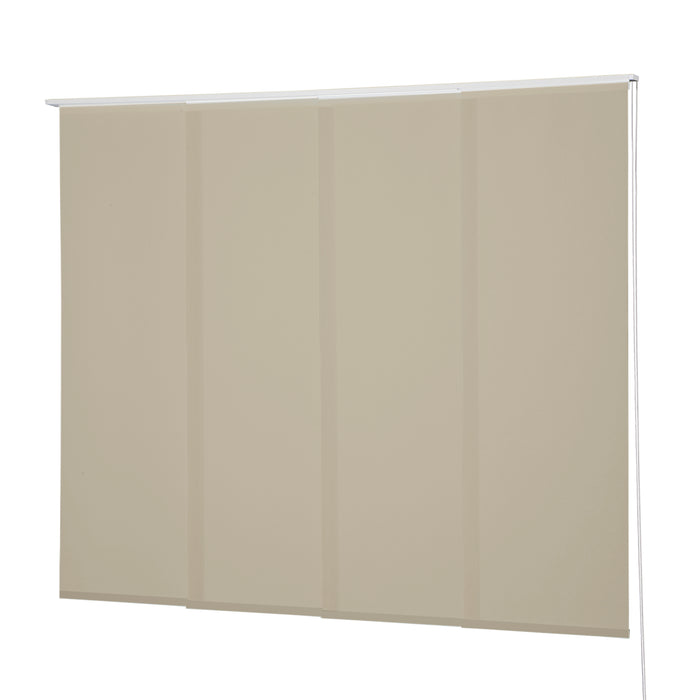 VIEWTEX Kit di pannelli giapponese (binario e pannelli) Screen - Grado di apertura 10% - Linen Sabbia 191 cm - Made in Europe - 5 anni di garanzia