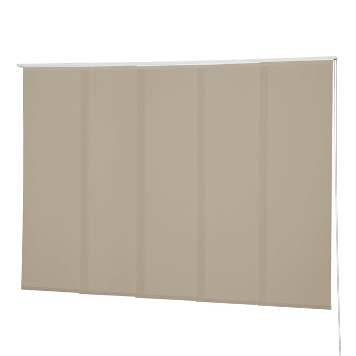 VIEWTEX Kit di pannelli giapponese (binario e pannelli) Screen - Grado di apertura 10% - Linen Sabbia 238 cm - Made in Europe - 5 anni di garanzia