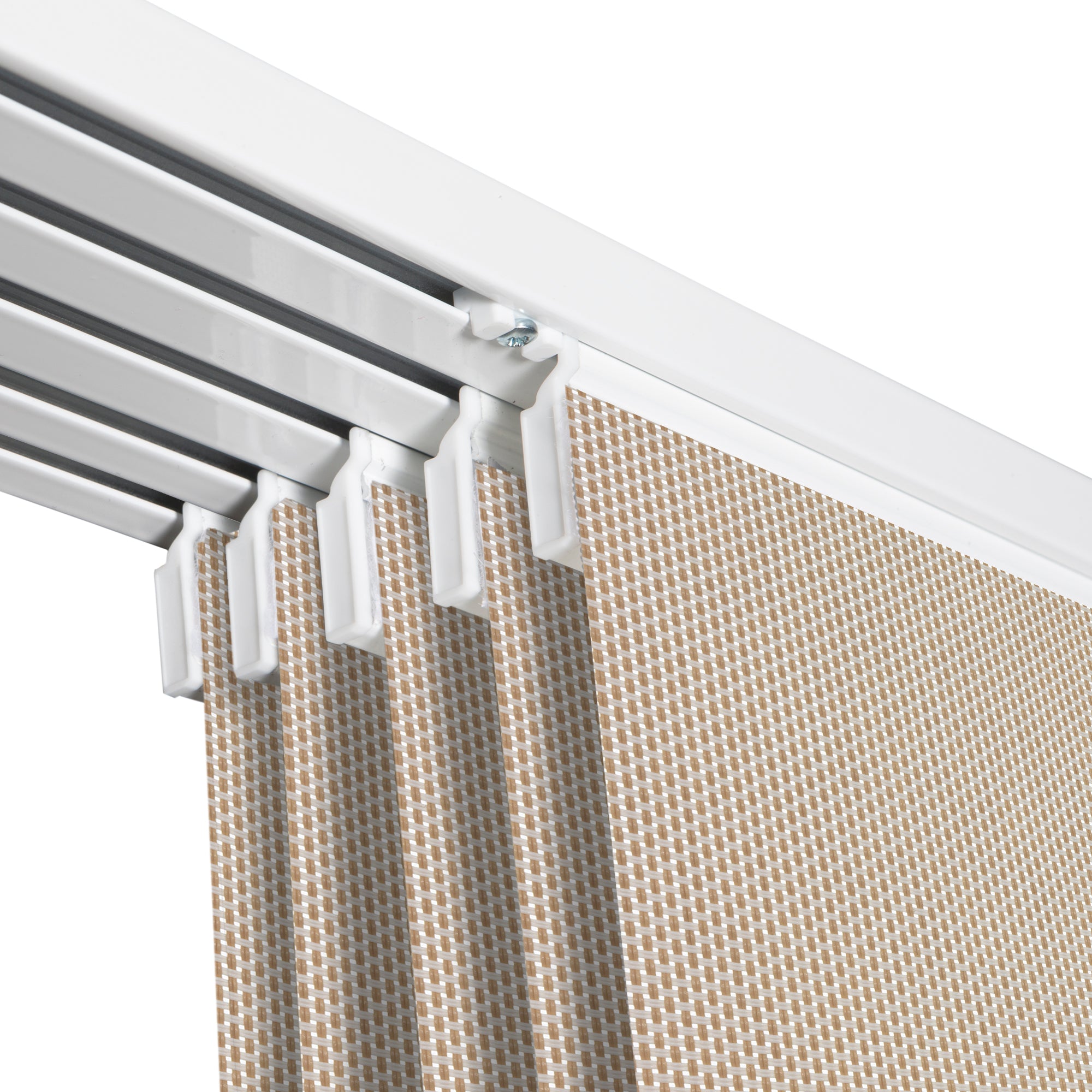 VIEWTEX Kit di pannelli giapponese (binario e pannelli) Screen - Grado di apertura 10% - Linen Sabbia 238 cm - Made in Europe - 5 anni di garanzia