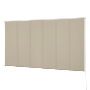 VIEWTEX Kit di pannelli giapponese (binario e pannelli) Screen - Grado di apertura 10% - Linen Sabbia 285 cm - Made in Europe - 5 anni di garanzia