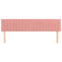 Testiera Rosa 160x5x78/88 cm in Velluto 346269