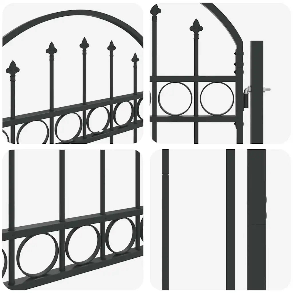 vidaXL Cancello per recinzione Grigio 100 x 150 cm