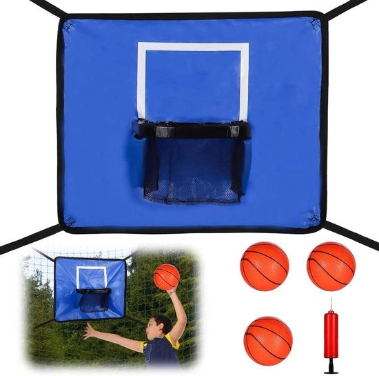 Rimbalzo per Trampolino - Fissaggio con Contenitore 3 Miniballe e Pompa - Bambini Adulti - Giocare all'Aperto all'Interno - Facile da Installare