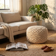 POUF BIANCO IN COTONE BENGASI