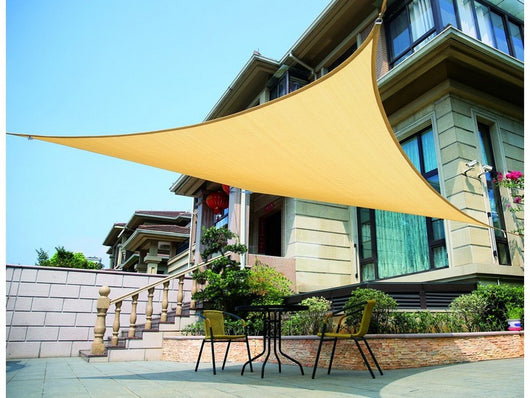 vela ombreggiante triangolare col. beige mt. 5x5x5 cod:ferx.vit43586