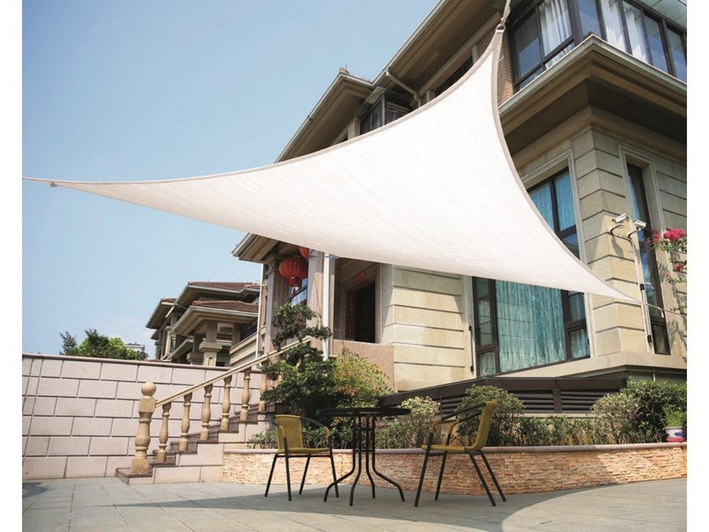 vela ombreggiante triangolare col. bianco mt. 5x5x5 cod:ferx.vit52067