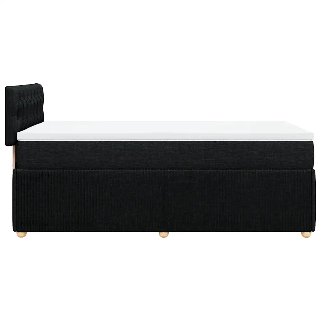 Giroletto a Molle con Materasso Nero 80x200 cm inTessuto 3289592