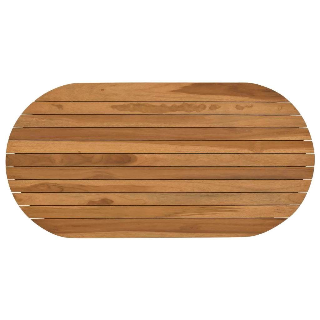 Piano del tavolo 90 x 45 x 3,5 cm Ovale Legno di teak solido 42033161