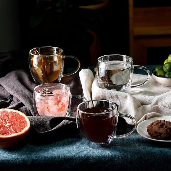 Set di bicchieri da caffè in vetro di alta qualità – set di 4 bicchieri da caffè in vetro di lusso 

(se non sono presenti specifiche tecniche, non sono state incluse)