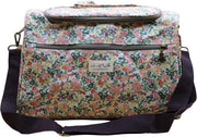 Borsa portatile per alimenti con rivestimento in plastica - impermeabile e isolante termico - picnic al mare camping barbecue - verde e rosa