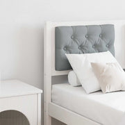 Testiera Bianco e grigio chiaro 135 cm Legno di pino massello
