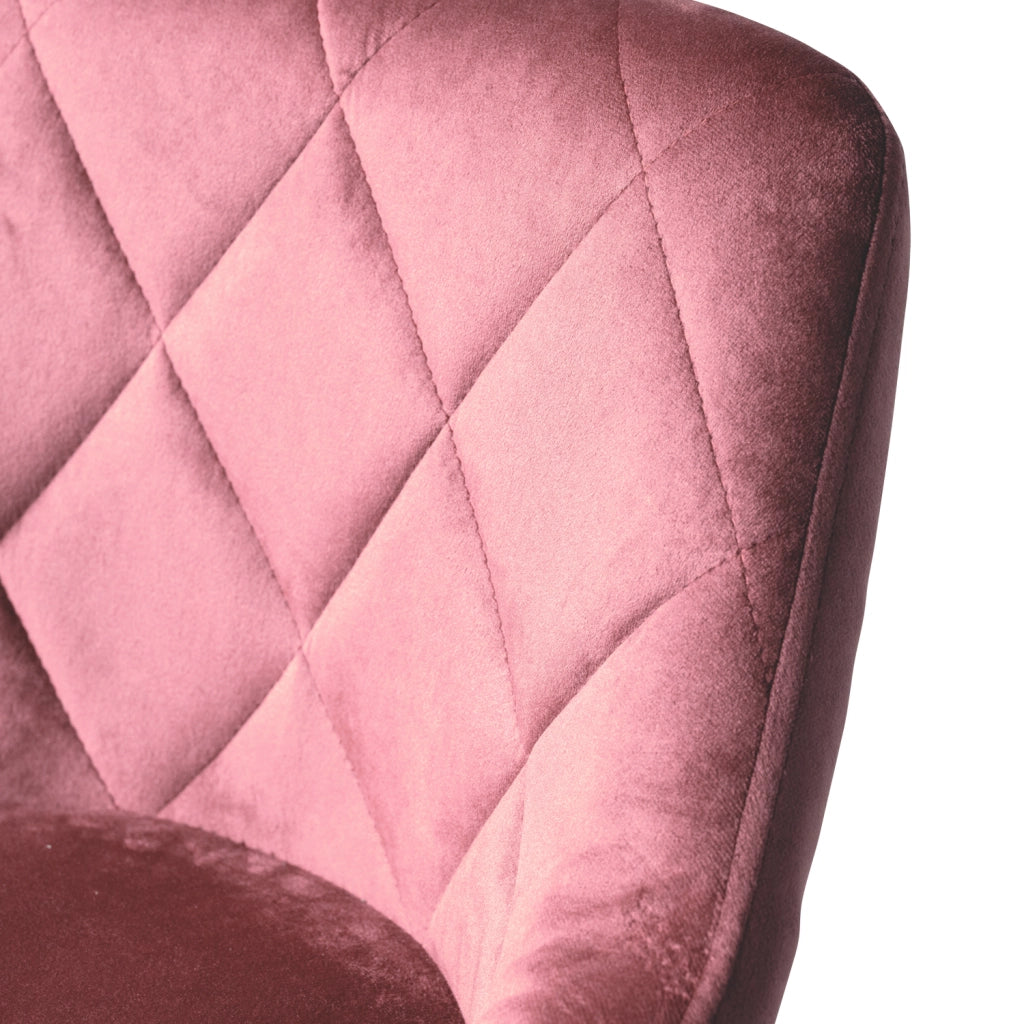 Set di 2 sgabelli da bar in velluto rosa ROBIN