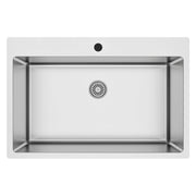 Lavello cucina da incasso una vasca 76x50.5x20H inox lucido SA233