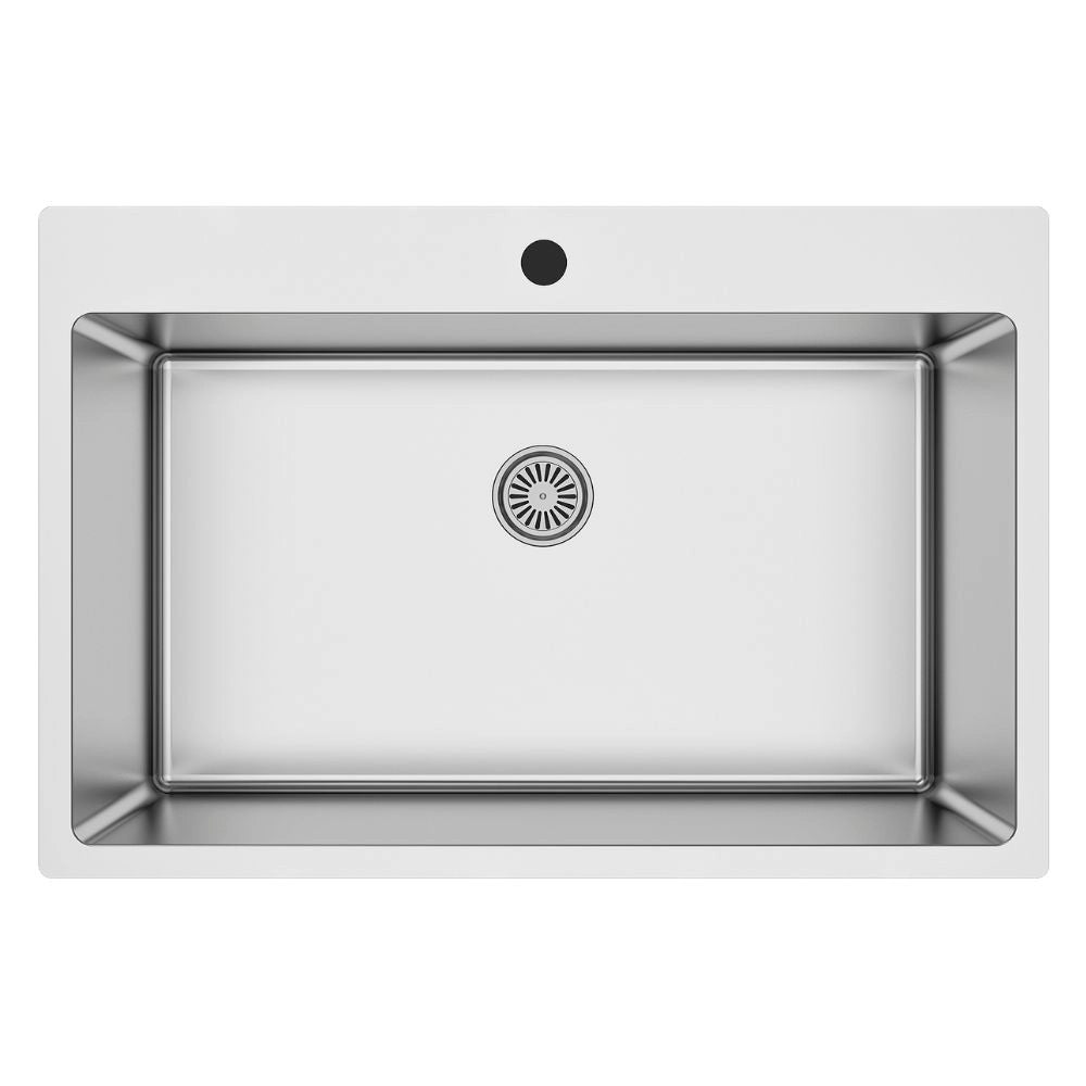 Lavello cucina da incasso una vasca 76x50.5x20H inox lucido SA233
