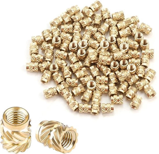 M3 Viti a Inserimento per Plastica - 100 pezzi - Viti a Guscio - Viti a Inserimento - 3D Stampanti - Progetti