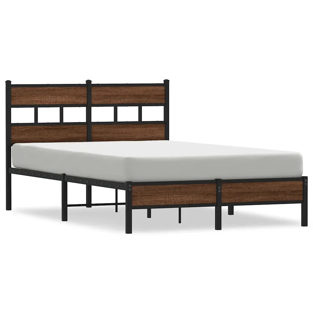 Giroletto senza Materasso-Struttura Letto Rovere Marrone 120x200 cm Truciolato 968833