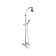 Rubinetto vasca/doccia con colonna saliscendi, doccetta liberty e soffione doccia a campanella - serie liberty