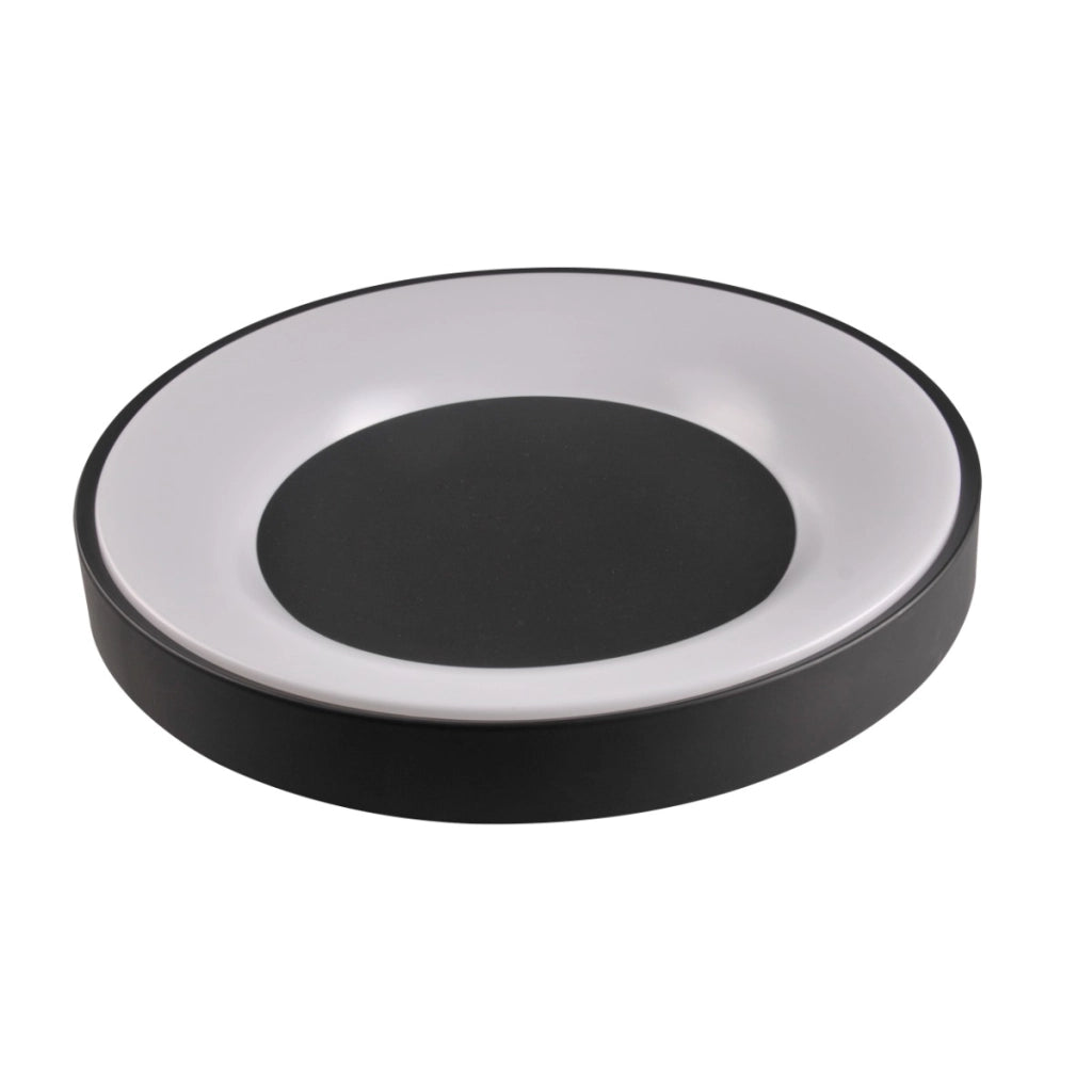 Plafoniera LED 72W tonda 48cm nera con telecomando IP44