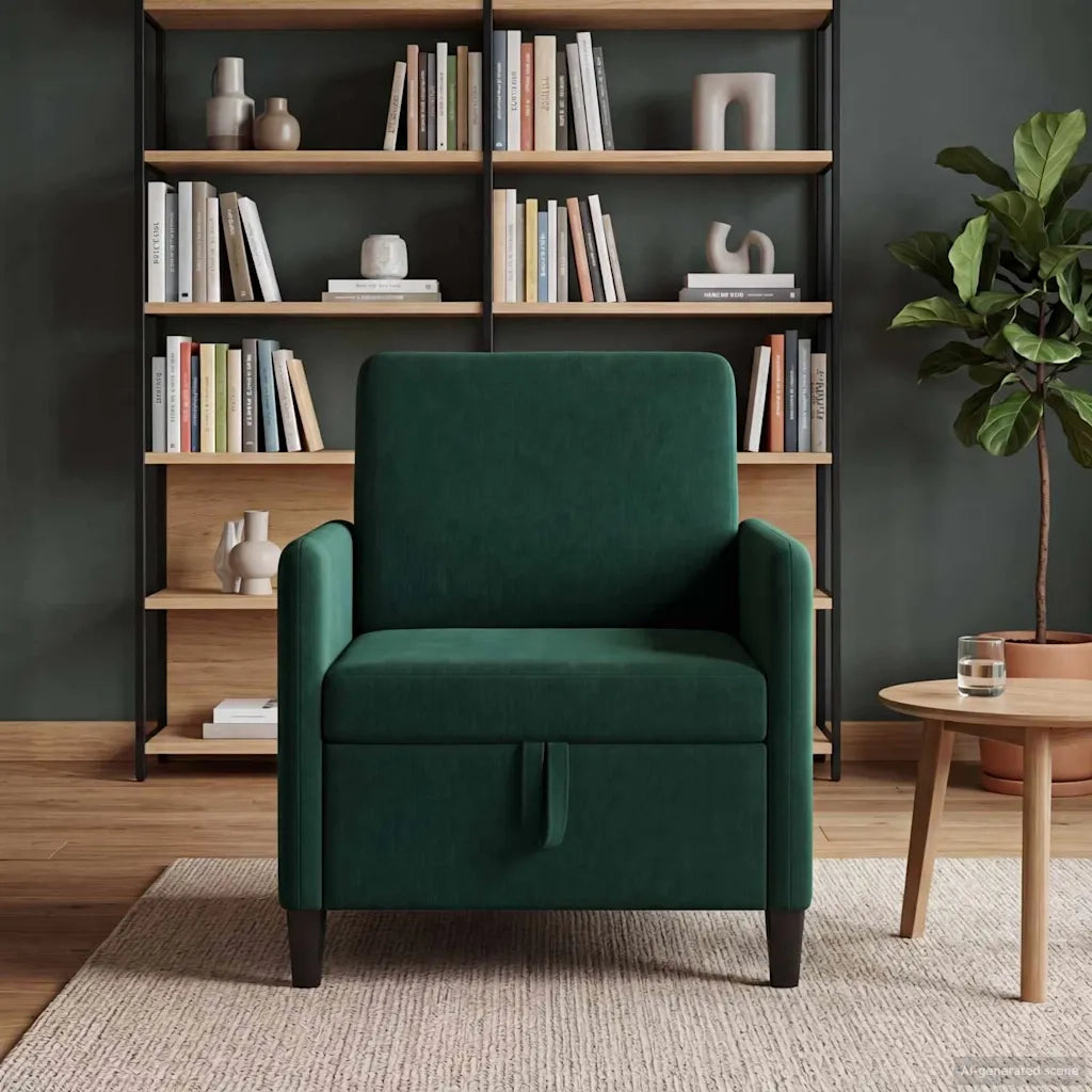 Divano con Storage Verde Scuro 72 x 78 x 87 cm Poliestere 42036879