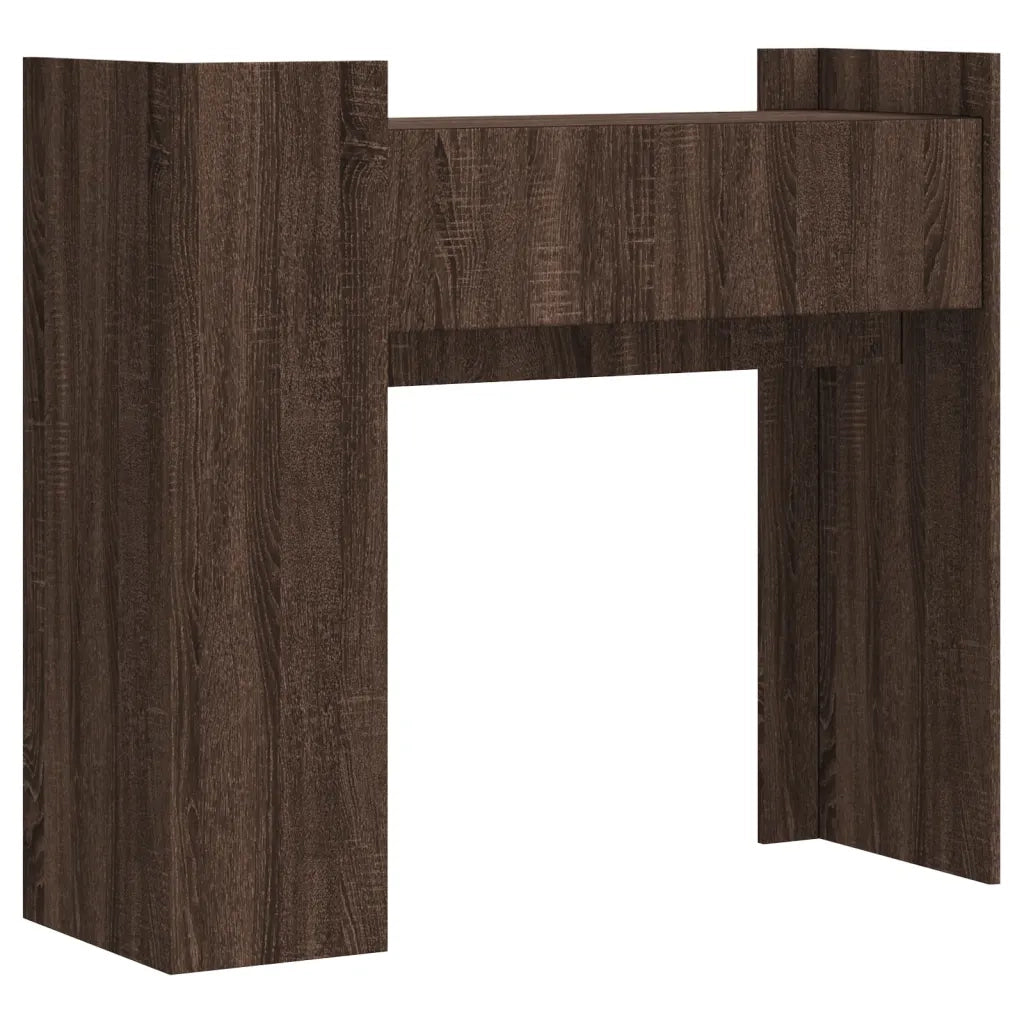 Tavolino Consolle Rovere Fumo 100x35x90 cm in Legno Multistrato 848471