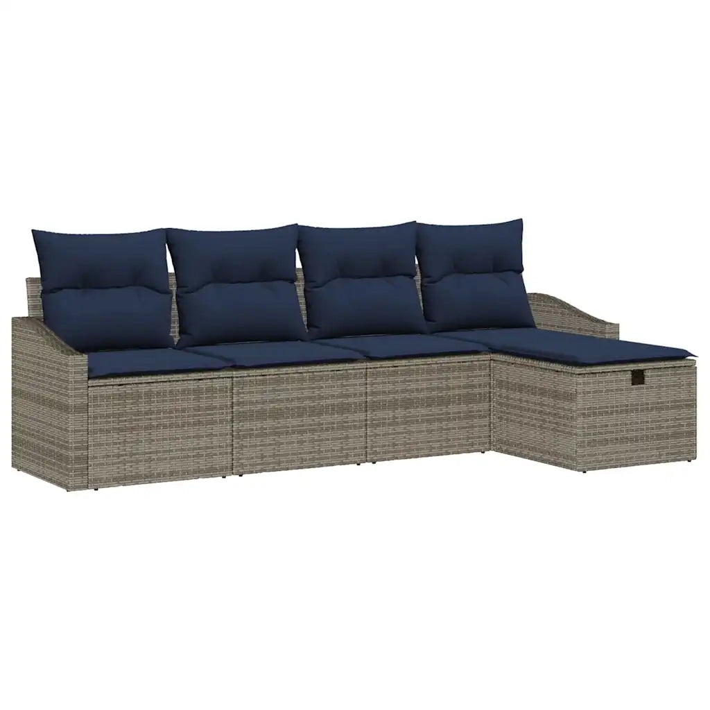 Set di divani con cuscino 5 pcs polyrattan