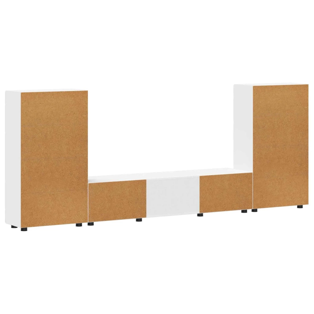 Set mobile TV con porta FLORIN 3 pcs Bianco Legno multistrato 3397934