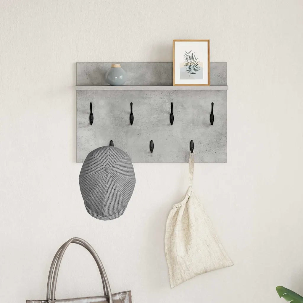 Appendiabiti a muro Grigio cemento 60 x 40 x 12 cm CFW7099872