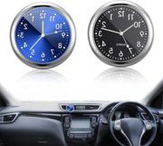 Orologio da parete mini per auto - 2 pezzi - orologio a quarzo con clip di ventilazione - decorazione interiore auto - blu nero.