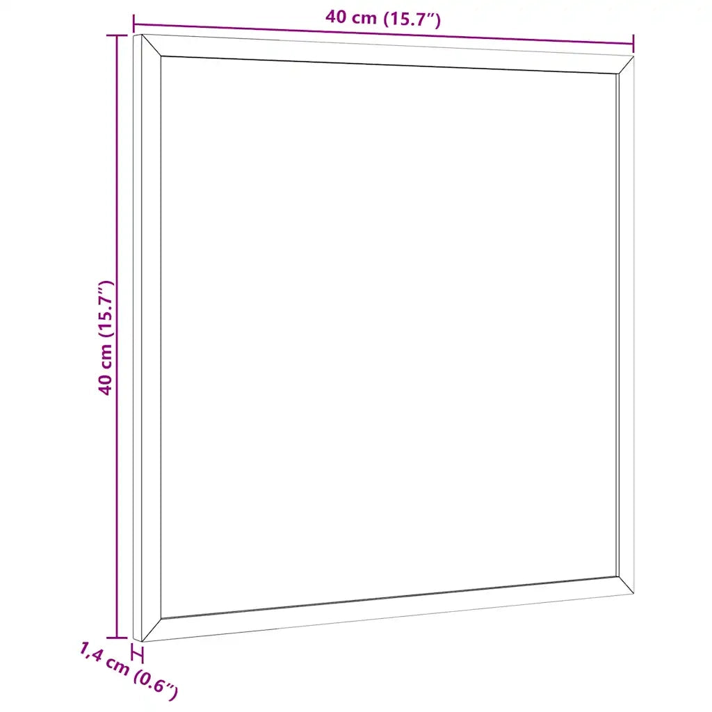 Lavagna con Cornice in Legno Massello di Pino Nero 40x40 cm
