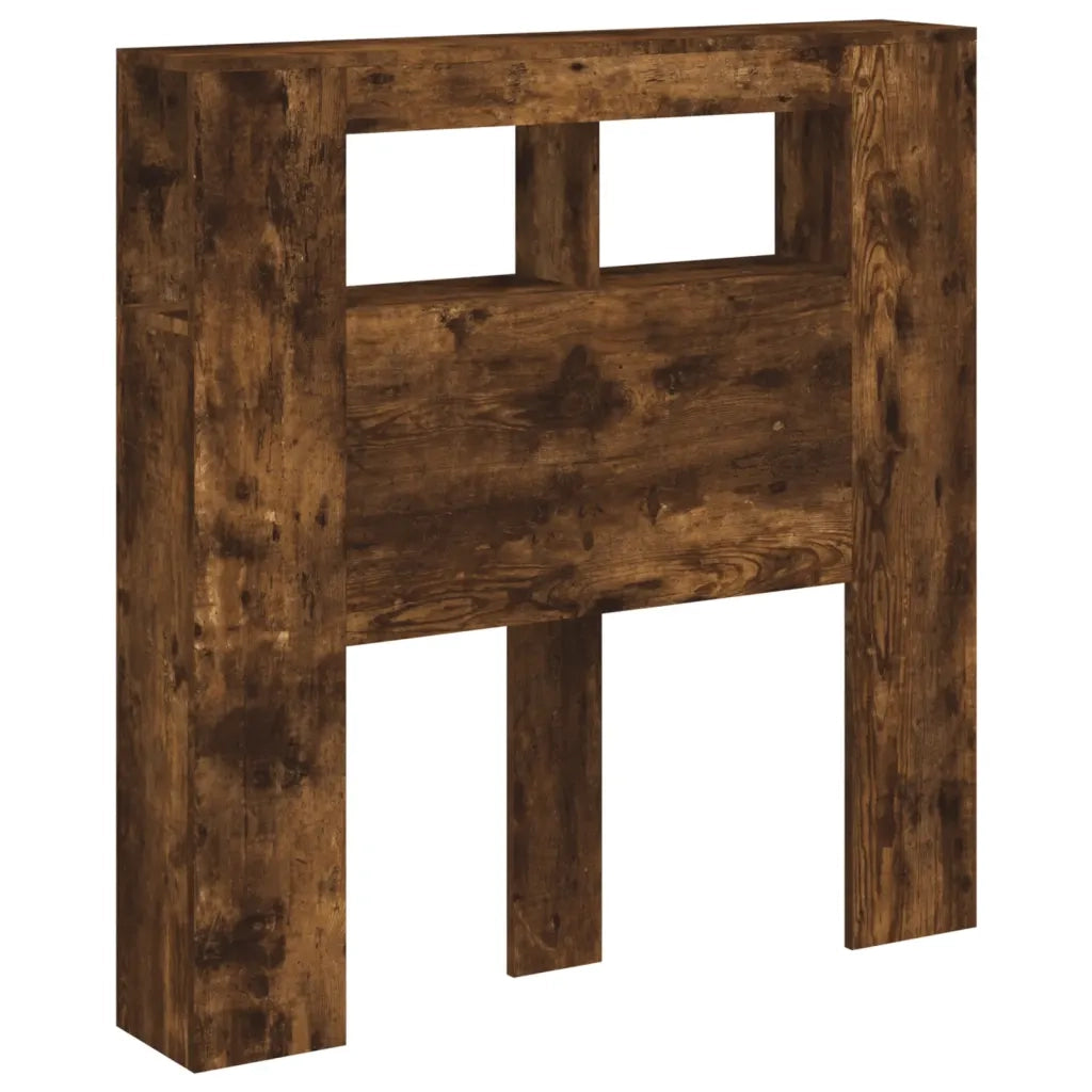 Testiera | Testata LED Rovere Fumo 100x18,5x103,5 cm Legno Multistrato