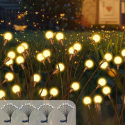 Illuminazione solare a LED - Acqua resistente - 4 pezzi, 10 LED - Decorativa per esterno - Giardino, sentiero, recinzione