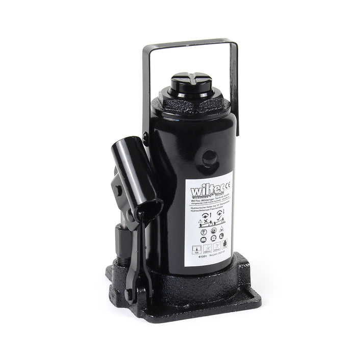 Cric a bottiglia da 10 t abbassamento lento 205-390 mm Martinetto idraulico