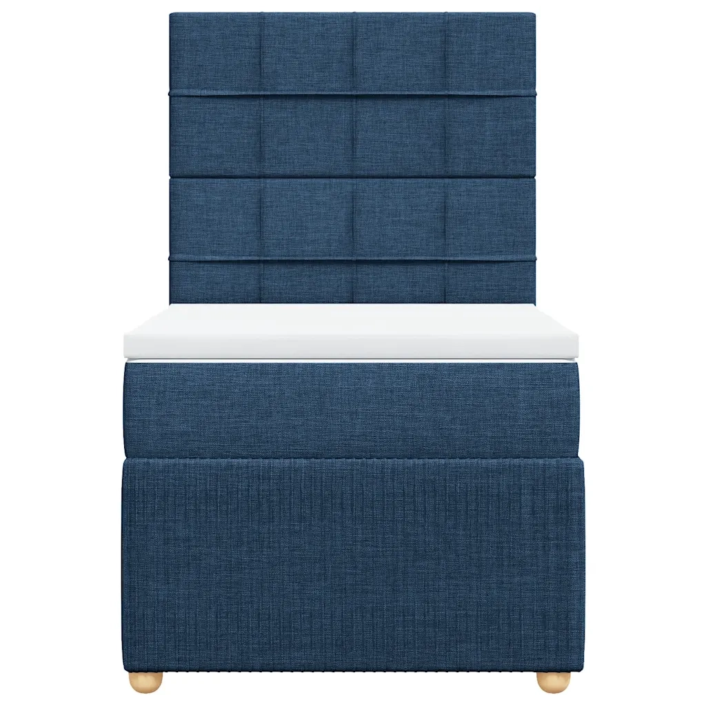 Giroletto a Molle con Materasso Blu 90x190 cm in Tessuto