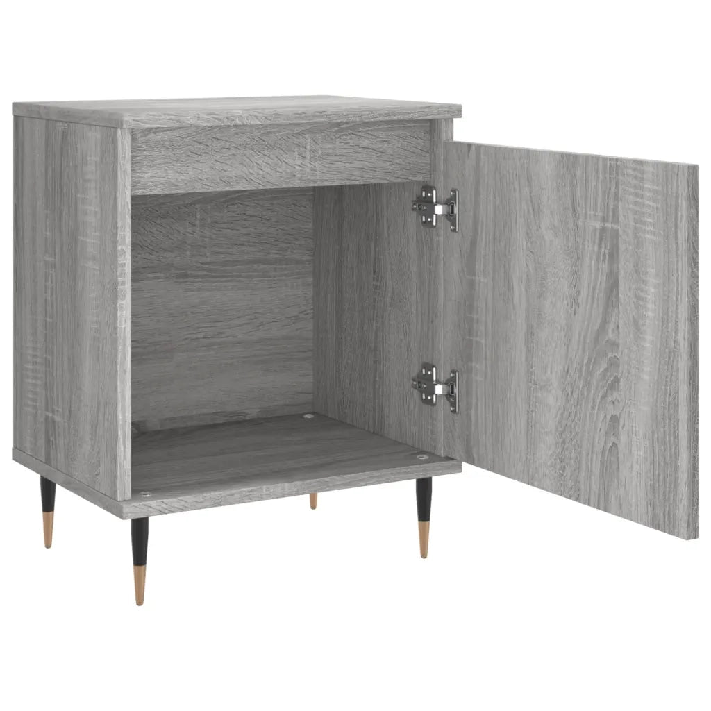 Comodino Grigio Sonoma 40x30x50 cm in Legno Multistrato 826824