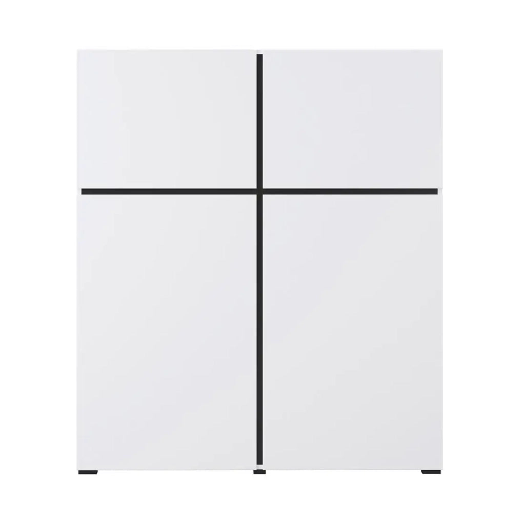 Buffet alto colori bianco e nero L120xH140xP40 collezione HAVANA. Bahut alto design con 4 porte.