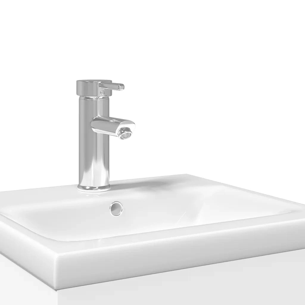 Mobile da Bagno con Lavabo da Cucina-Armadietto da bagno con Lavandino Bianco 581044