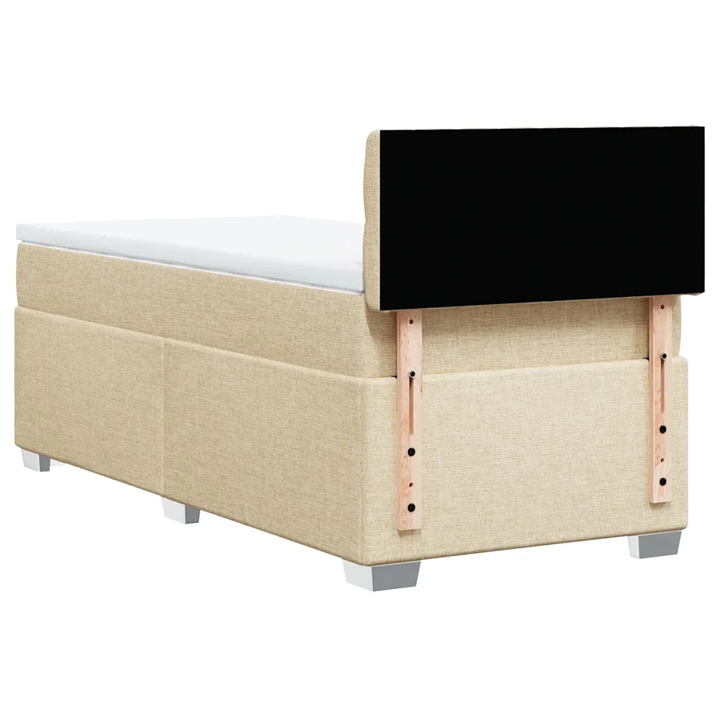 Giroletto a Molle con Materasso Crema 80x200 cm inTessuto