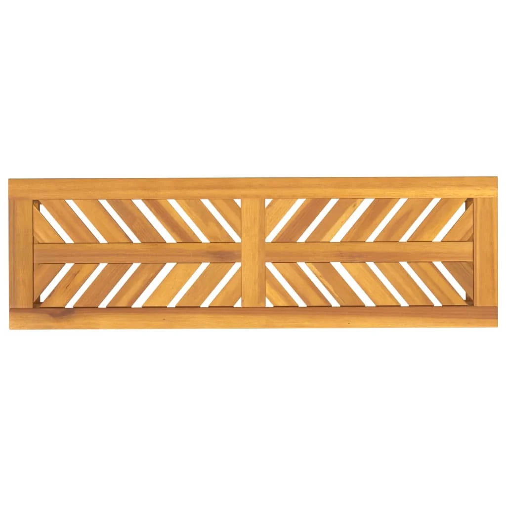 Panca da giardino mobili da esterno terrazza 110 x 35 x 45 cm legno massello di acacia 02_0011172