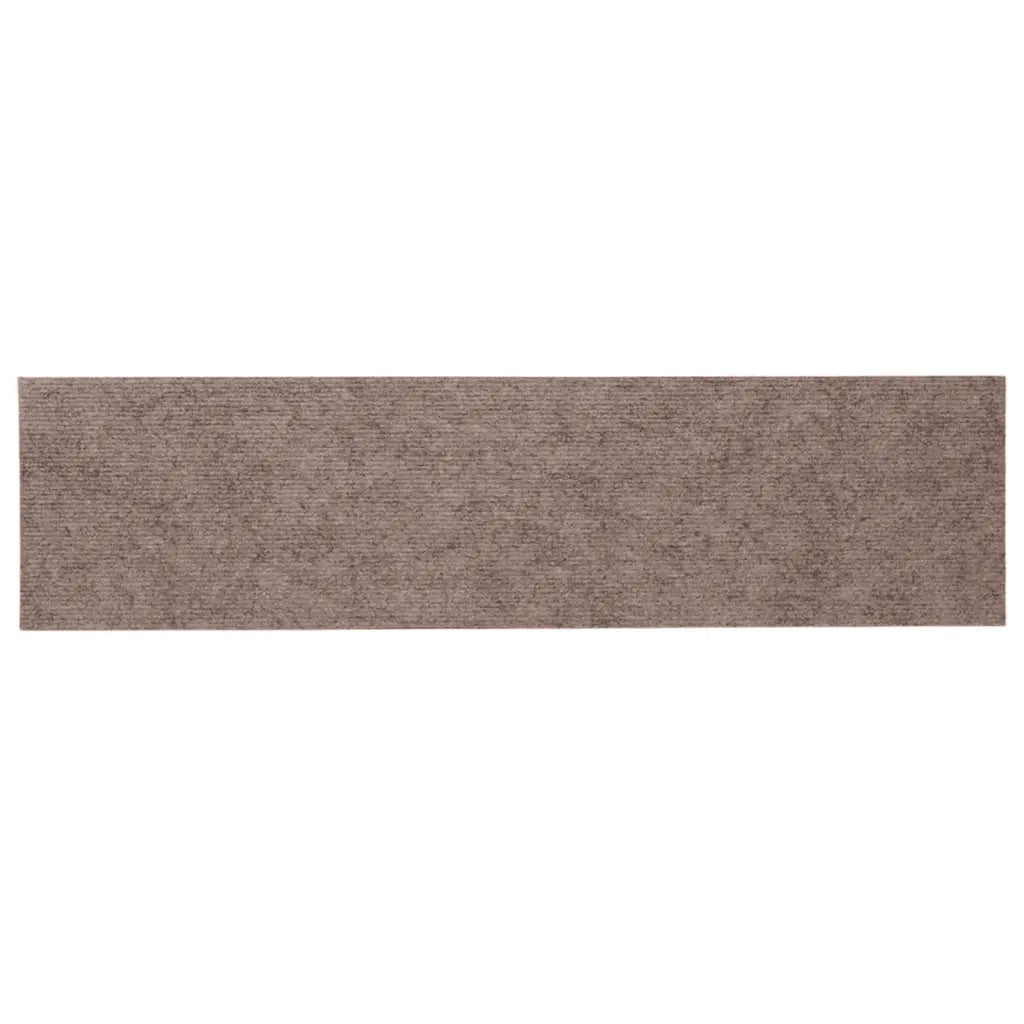 Tappetini per scale autoadesivi 15 pz 76x20 cm marrone chiaro rettangolari 326924
