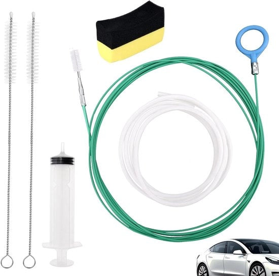 Strumenti di pulizia per grondaie con setto extra lungo - 5m - Incluso tubo e spugna - Ideale per pulitori di vetri e grondaie.