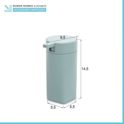 Dispenser sapone da appoggio acquamarina in abs Tender