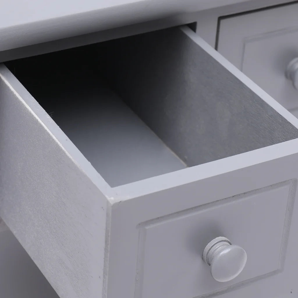 Tavolino Laterale Grigio 40x40x40 cm in Legno di Paulownia 284069