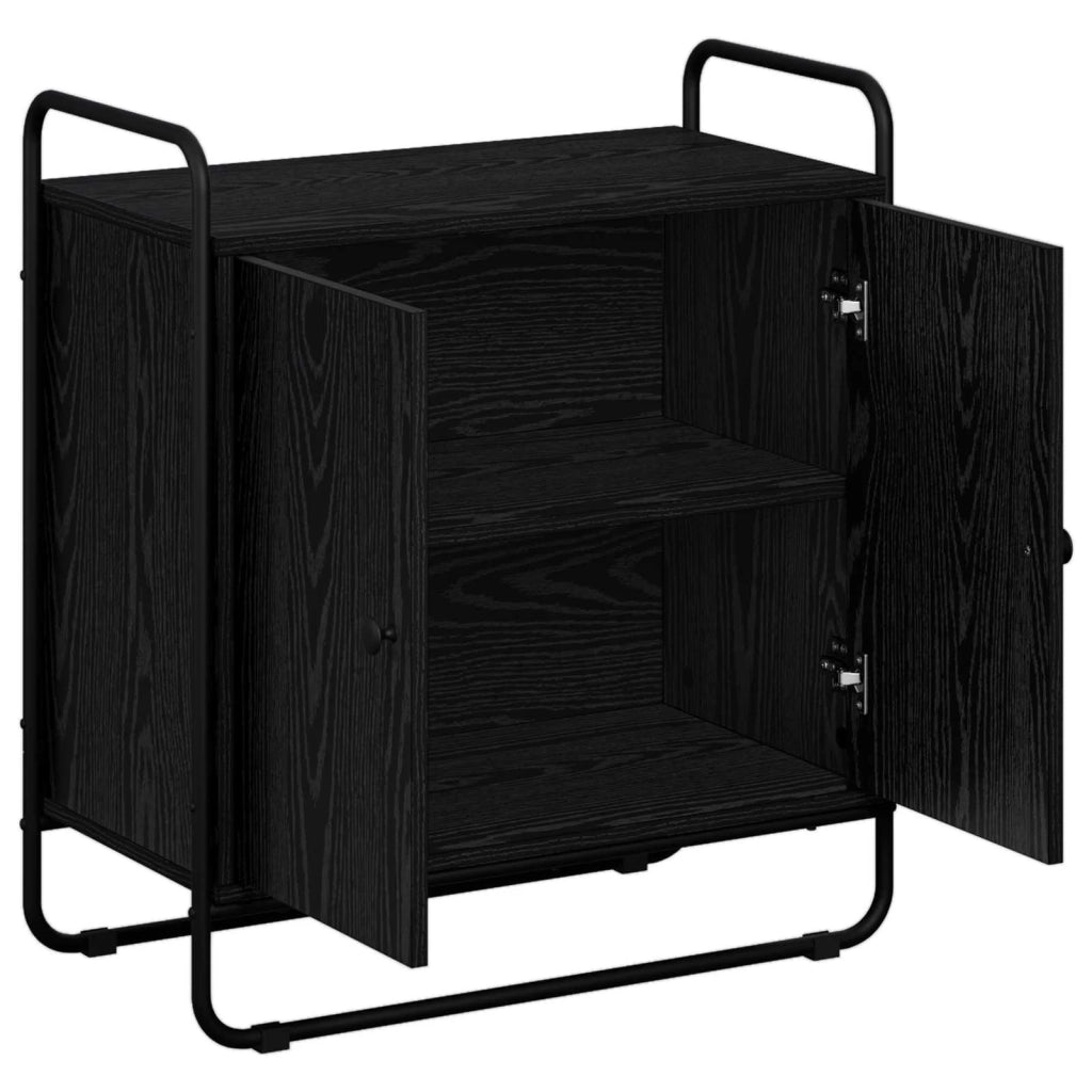 Credenza Rovere Nero 68 x 35 x 75 cm Legno ingegnerizzato 8007966