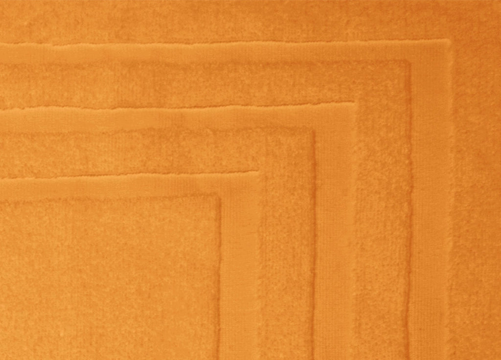 Tappeto Casa Bagno Morbido 50x65cm Tinta Unita 100% Cotone Modello Sophie - Tappeto - Arancio