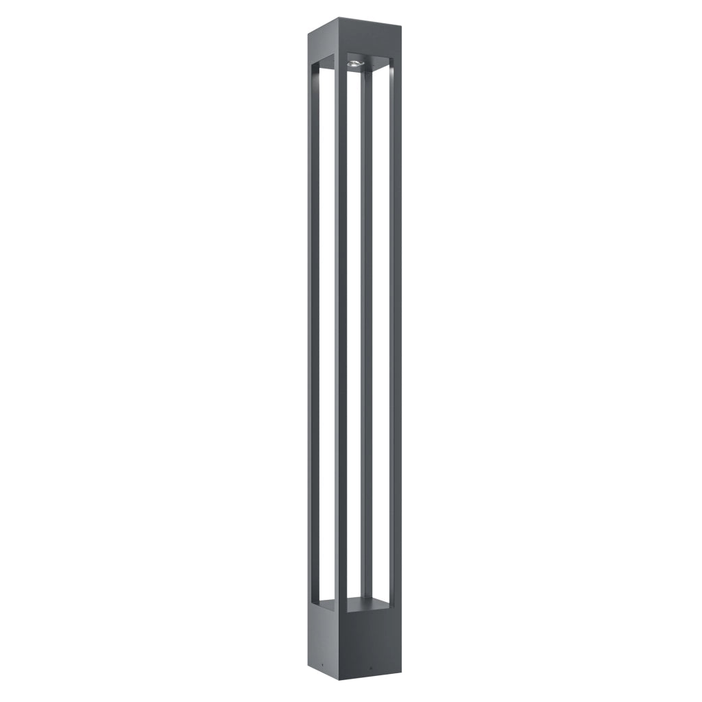 Lampada Da Terra Moderna Da Esterno Metallo Grafite Luce Led 10W Ip65