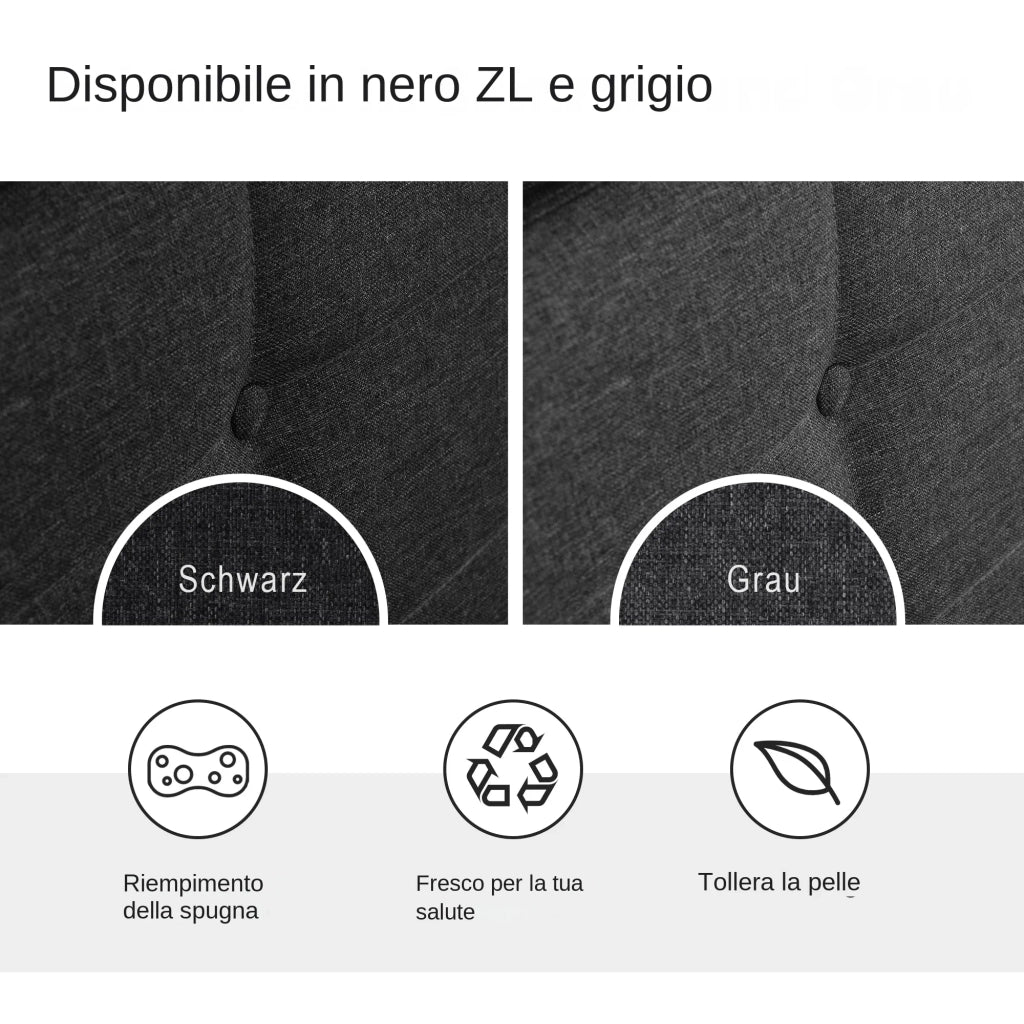 Letto singolo imbottito 90x200 cm con LED; 2 cassetti; testiera regolabile e rete a doghe; nero